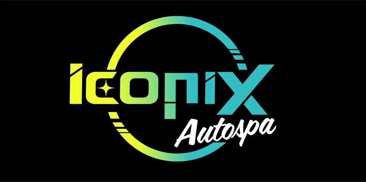 A black background with the words conix autospa written in white.